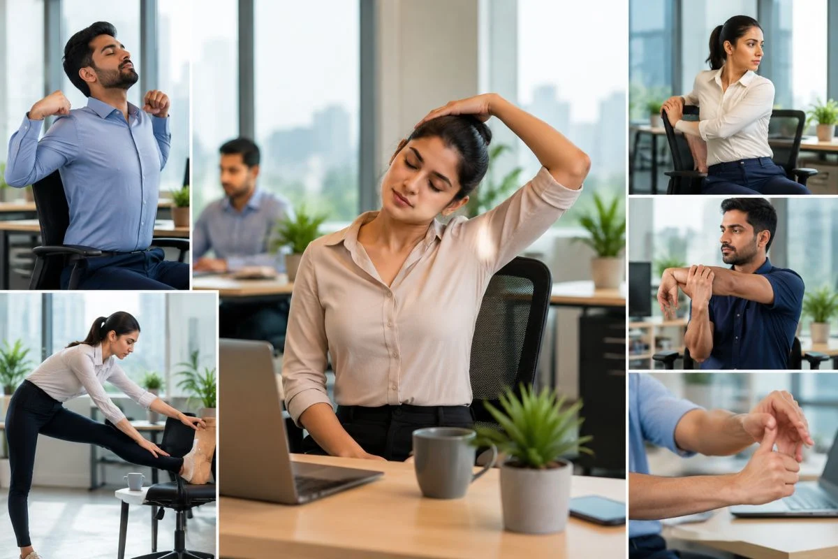 8 से 10 घंटे कुर्सी पर बैठकर करते हैं काम? ये 5 स्ट्रेचिंग एक्सरसाइज दूर करेंगी शरीर का दर्द और अकड़न